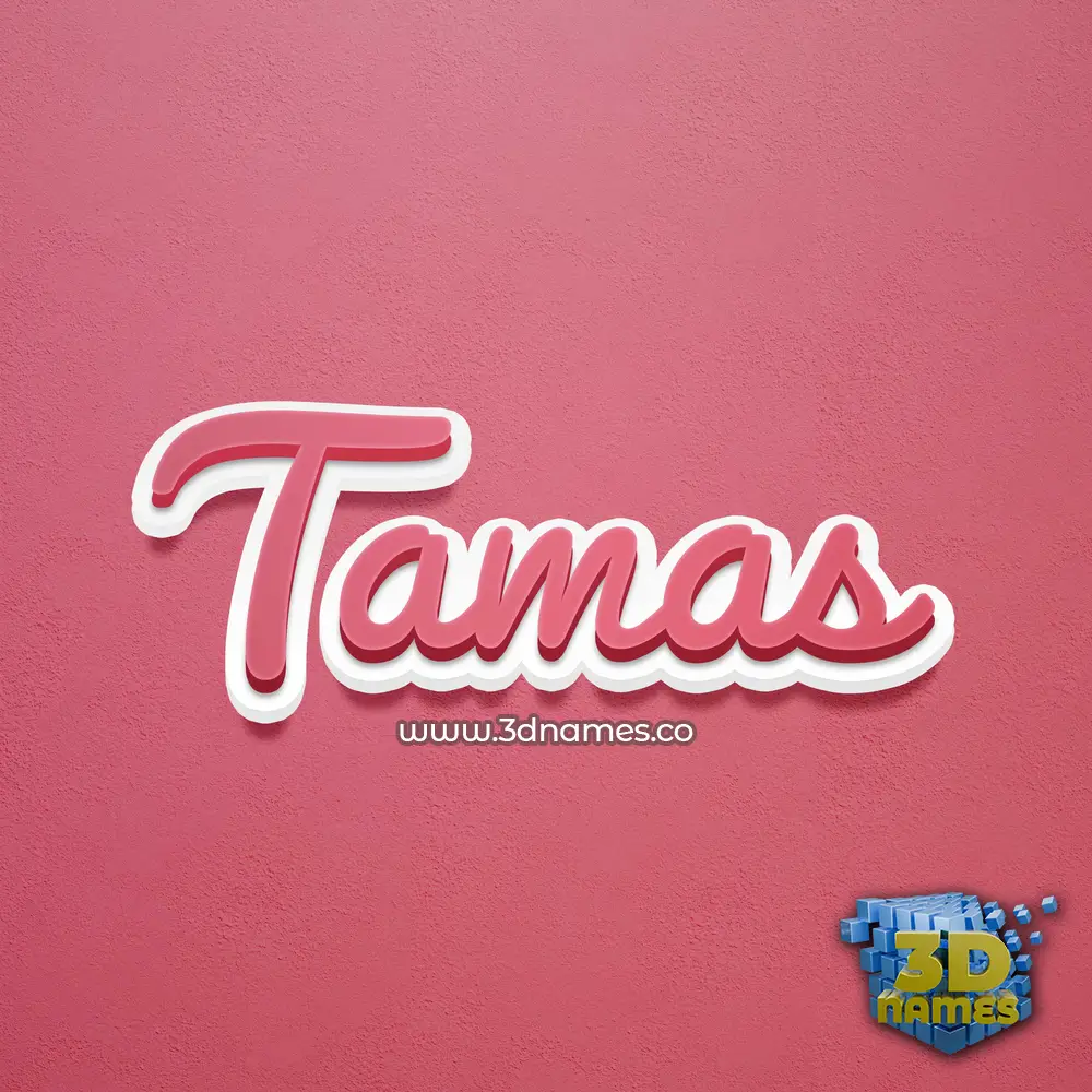 tamas in Red Scribble style - 3D name wallpaper