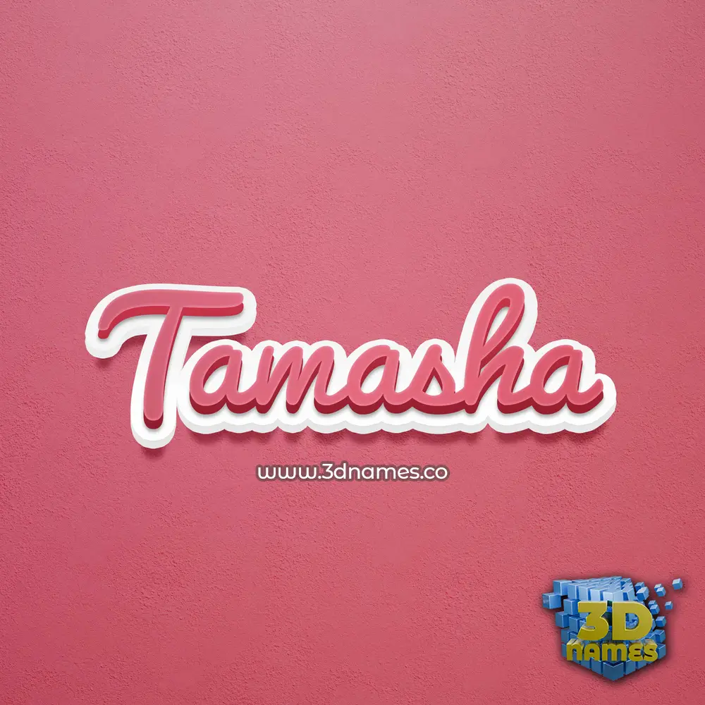 tamasha in Red Scribble style - 3D name wallpaper