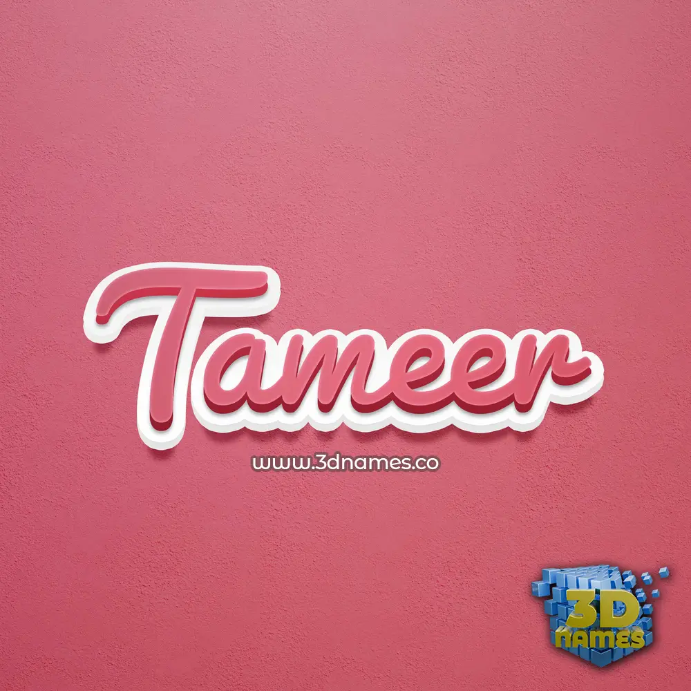 tameer in Red Scribble style - 3D name wallpaper
