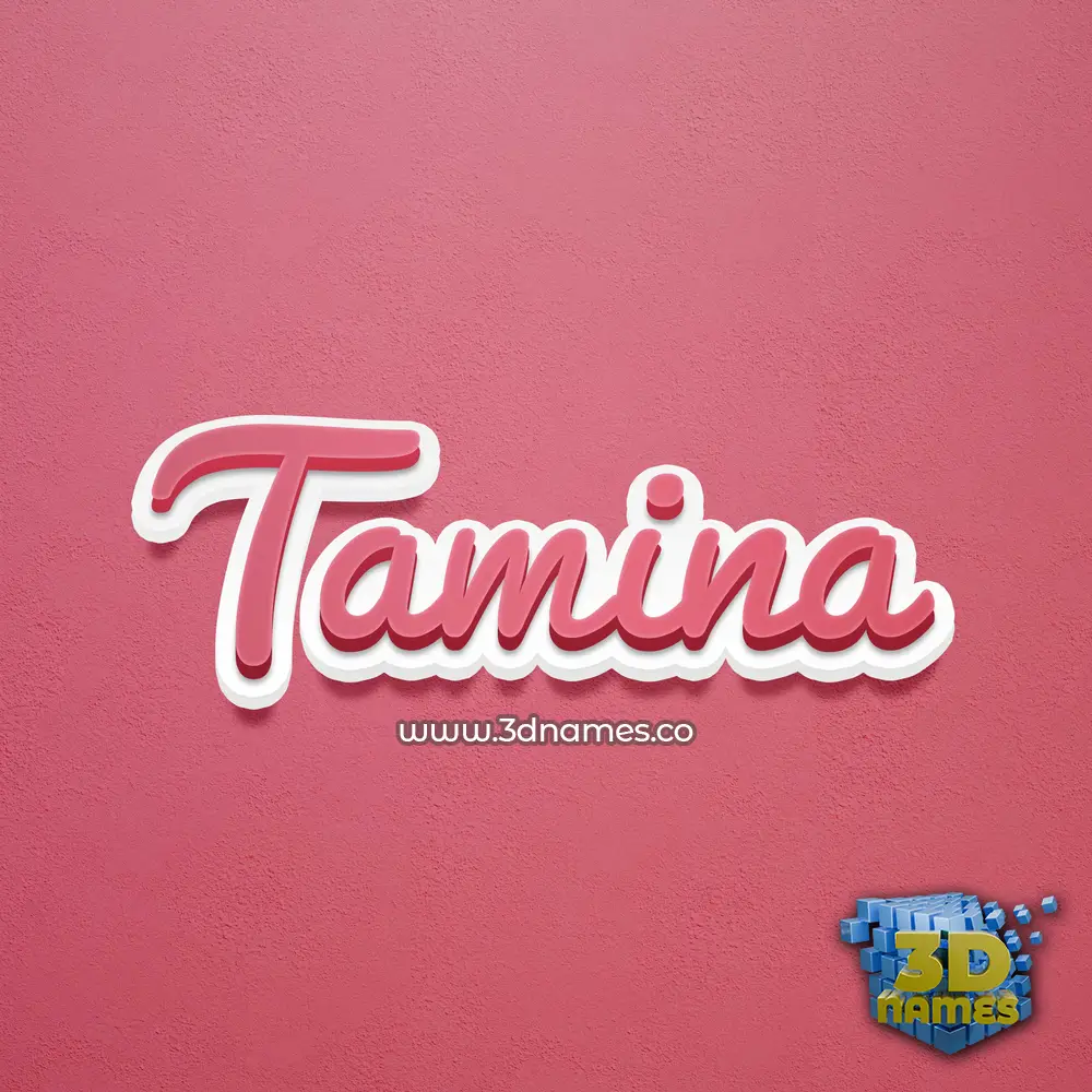 tamina in Red Scribble style - 3D name wallpaper