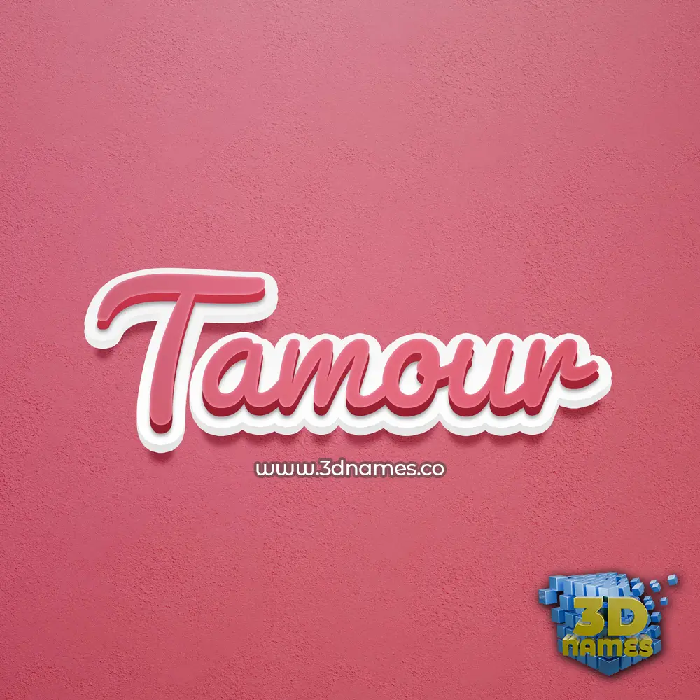 tamour in Red Scribble style - 3D name wallpaper