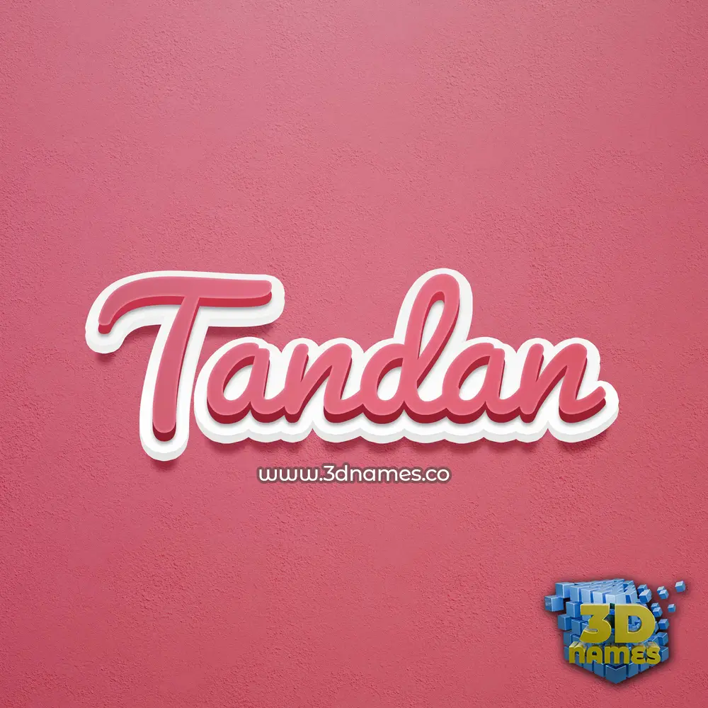 tandan in Red Scribble style - 3D name wallpaper