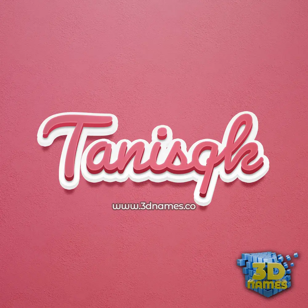 tanisqk in Red Scribble style - 3D name wallpaper tanisqk in Red Scribble style - 3D name wallpaper