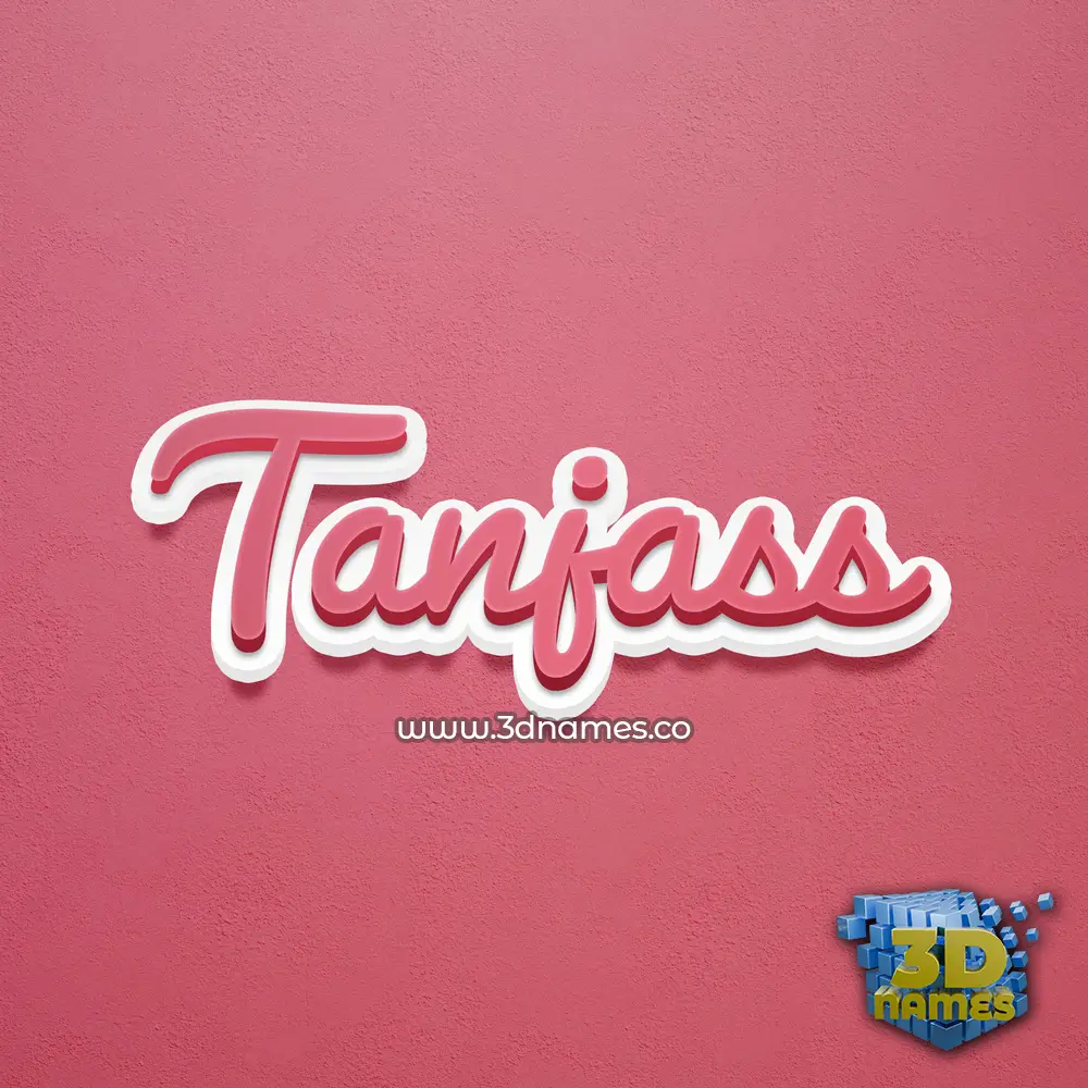 tanjass in Red Scribble style - 3D name wallpaper