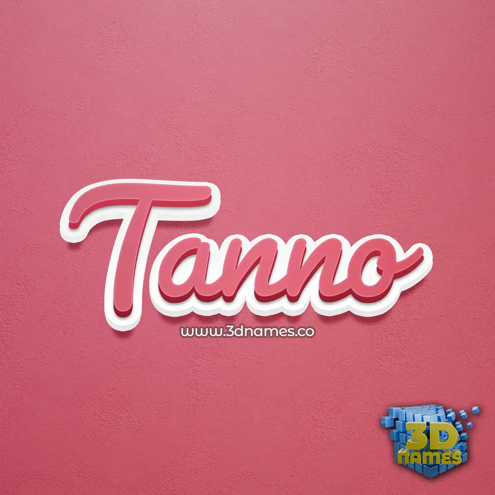 tanno in Red Scribble style - 3D name wallpaper