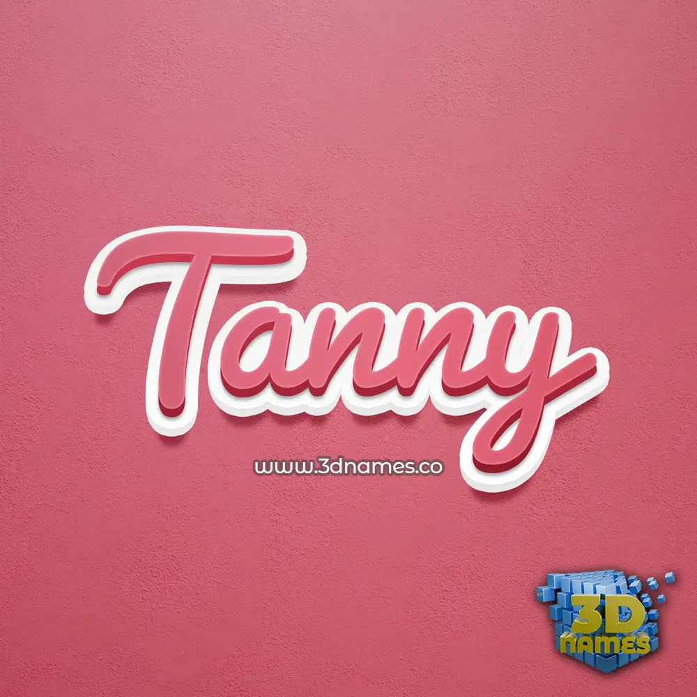 tanny in Red Scribble style - 3D name wallpaper