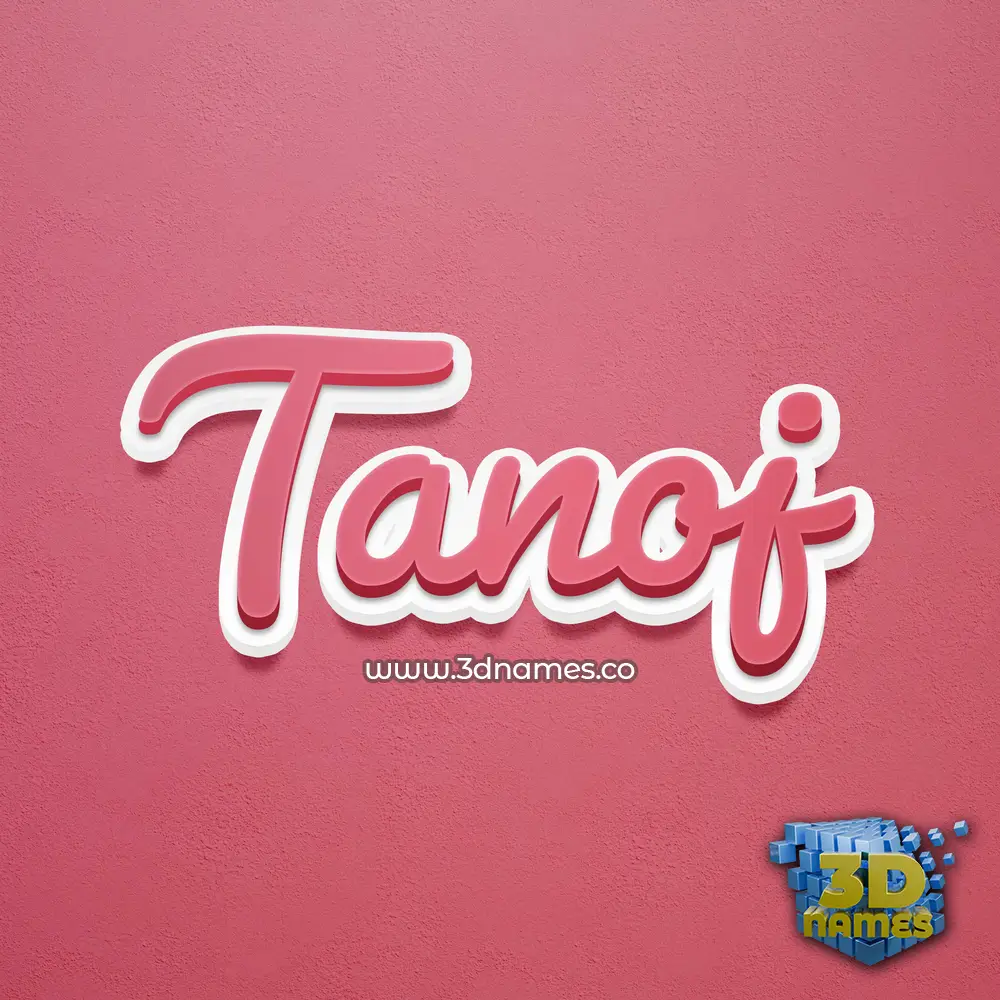 tanoj in Red Scribble style - 3D name wallpaper
