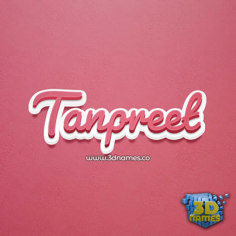tanpreet in Red Scribble style - 3D name wallpaper