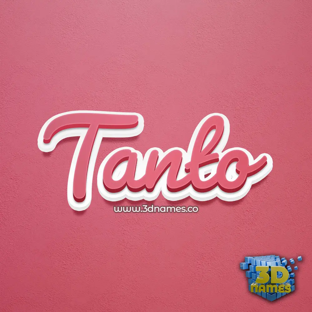 tanto in Red Scribble style - 3D name wallpaper