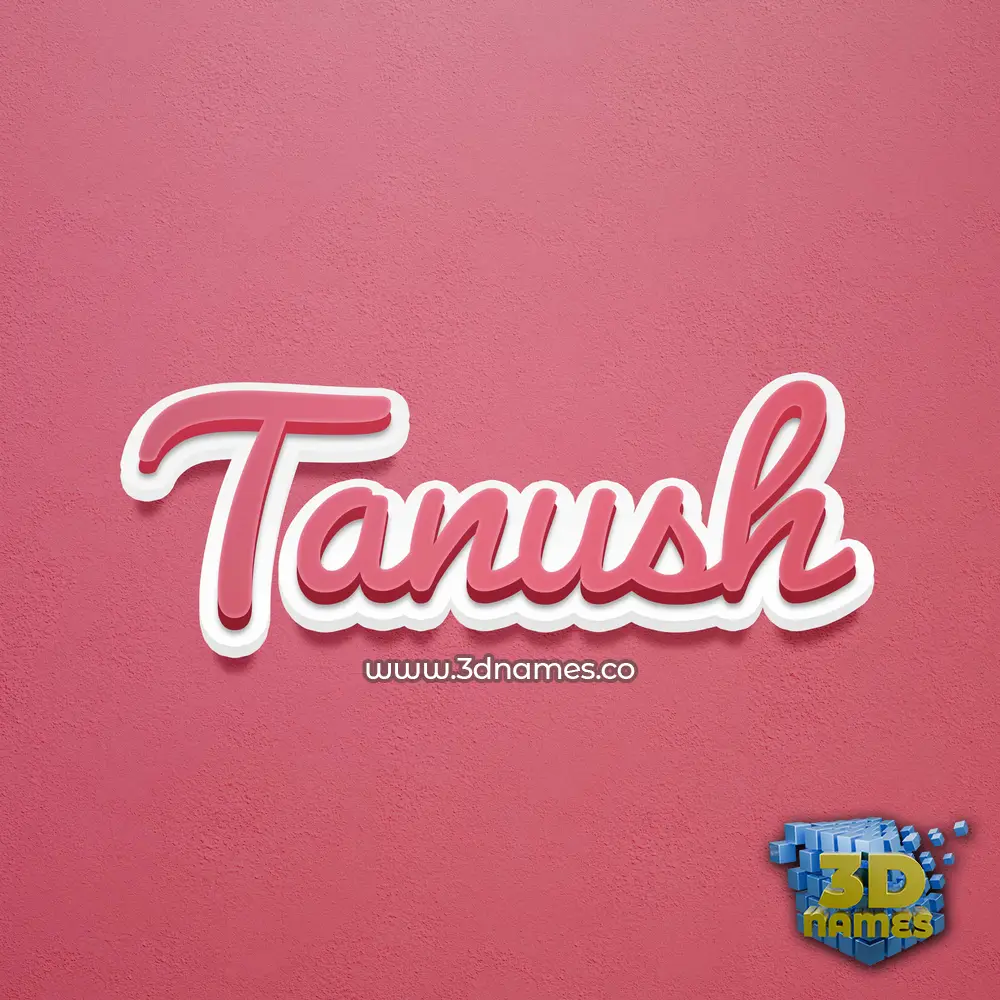 tanush in Red Scribble style - 3D name wallpaper tanush in Red Scribble style - 3D name wallpaper