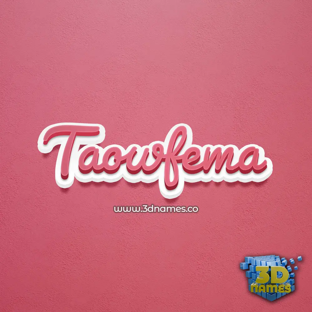 taowfema in Red Scribble style - 3D name wallpaper taowfema in Red Scribble style - 3D name wallpaper