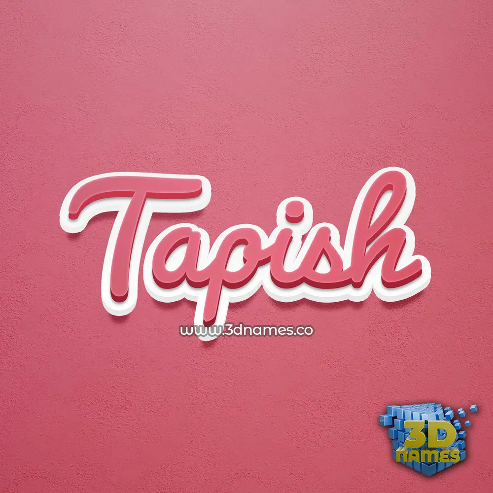 tapish in Red Scribble style - 3D name wallpaper