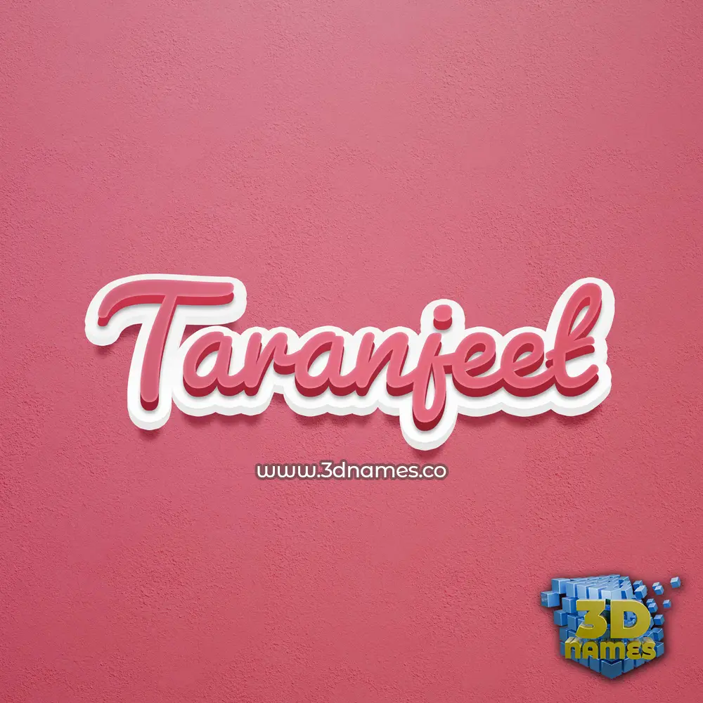 taranjeet in Red Scribble style - 3D name wallpaper