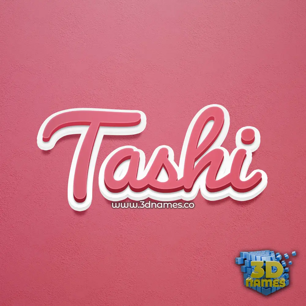 tashi in Red Scribble style - 3D name wallpaper