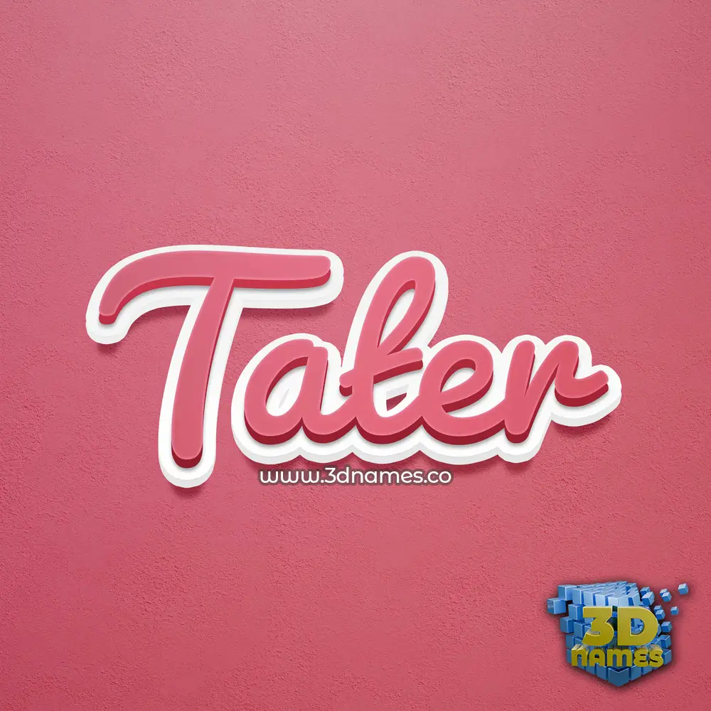 tater in Red Scribble style - 3D name wallpaper