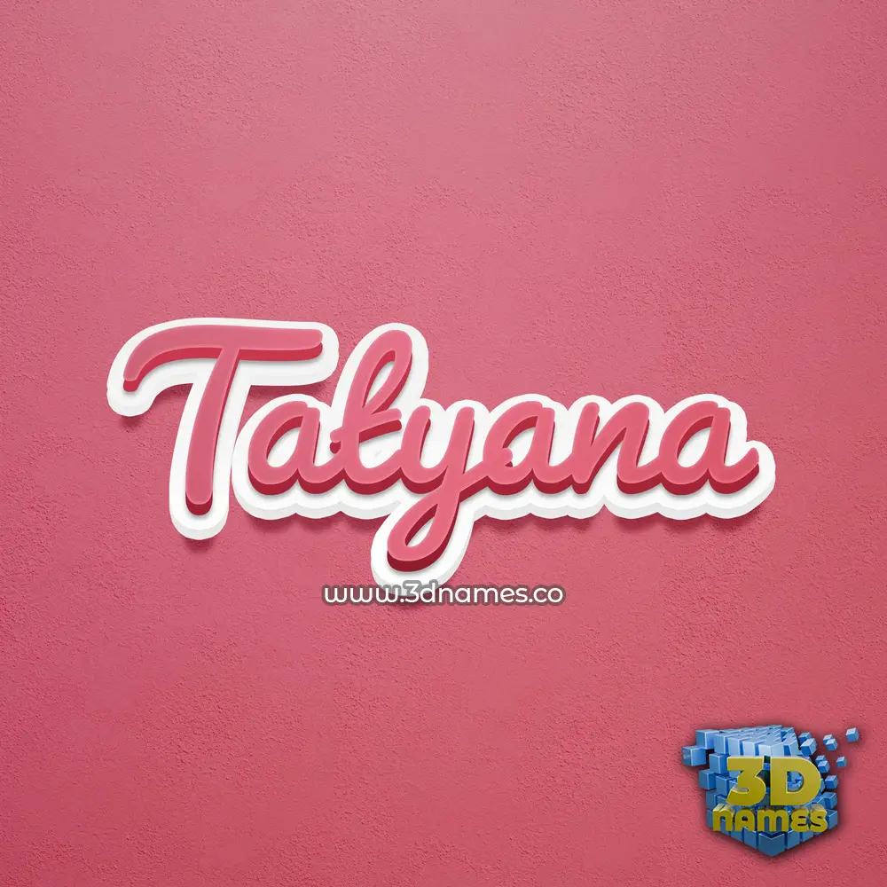 tatyana in Red Scribble style - 3D name wallpaper