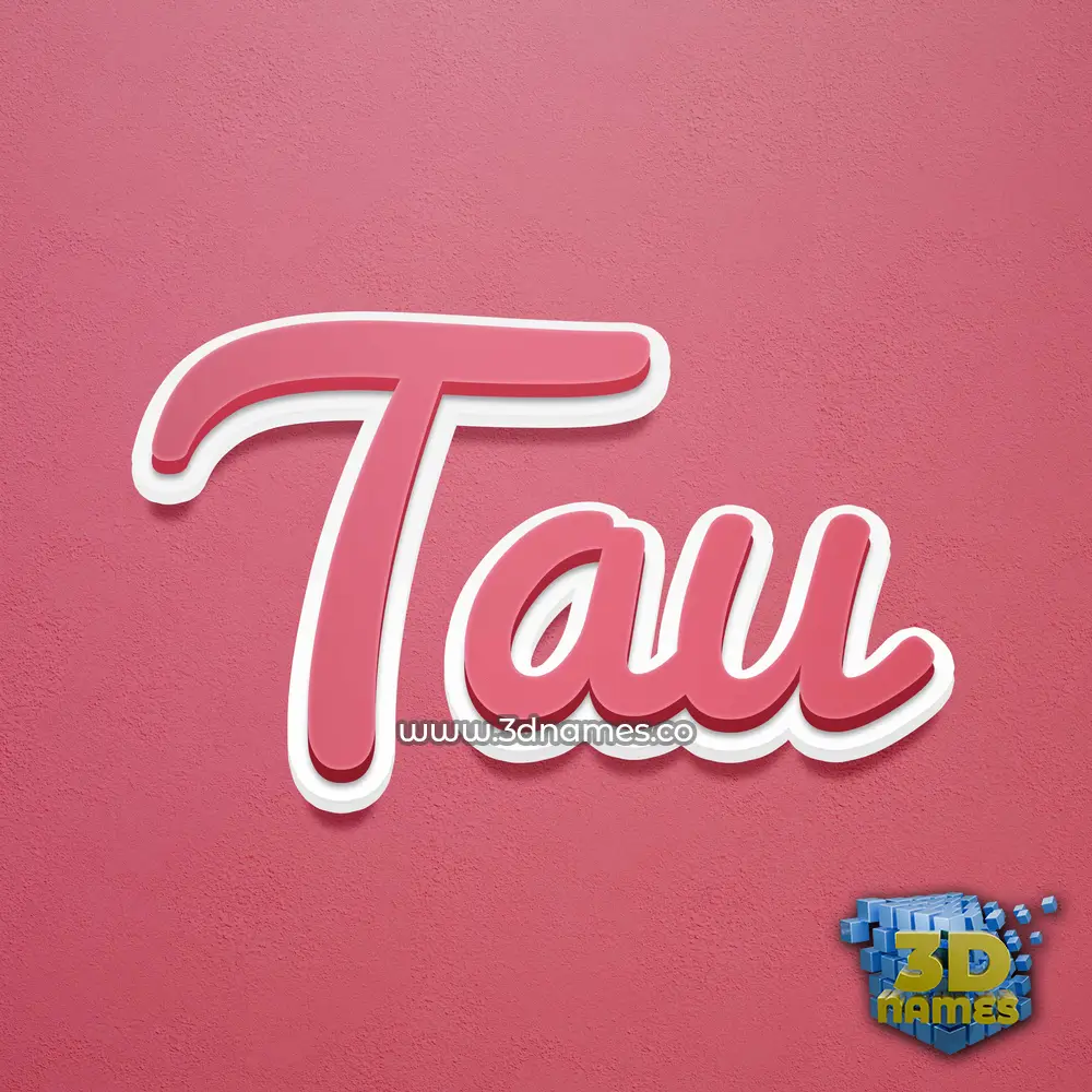 tau in Red Scribble style - 3D name wallpaper tau in Red Scribble style - 3D name wallpaper