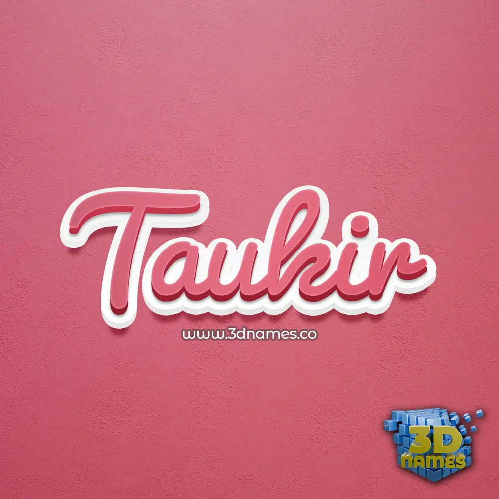 taukir in Red Scribble style - 3D name wallpaper taukir in Red Scribble style - 3D name wallpaper