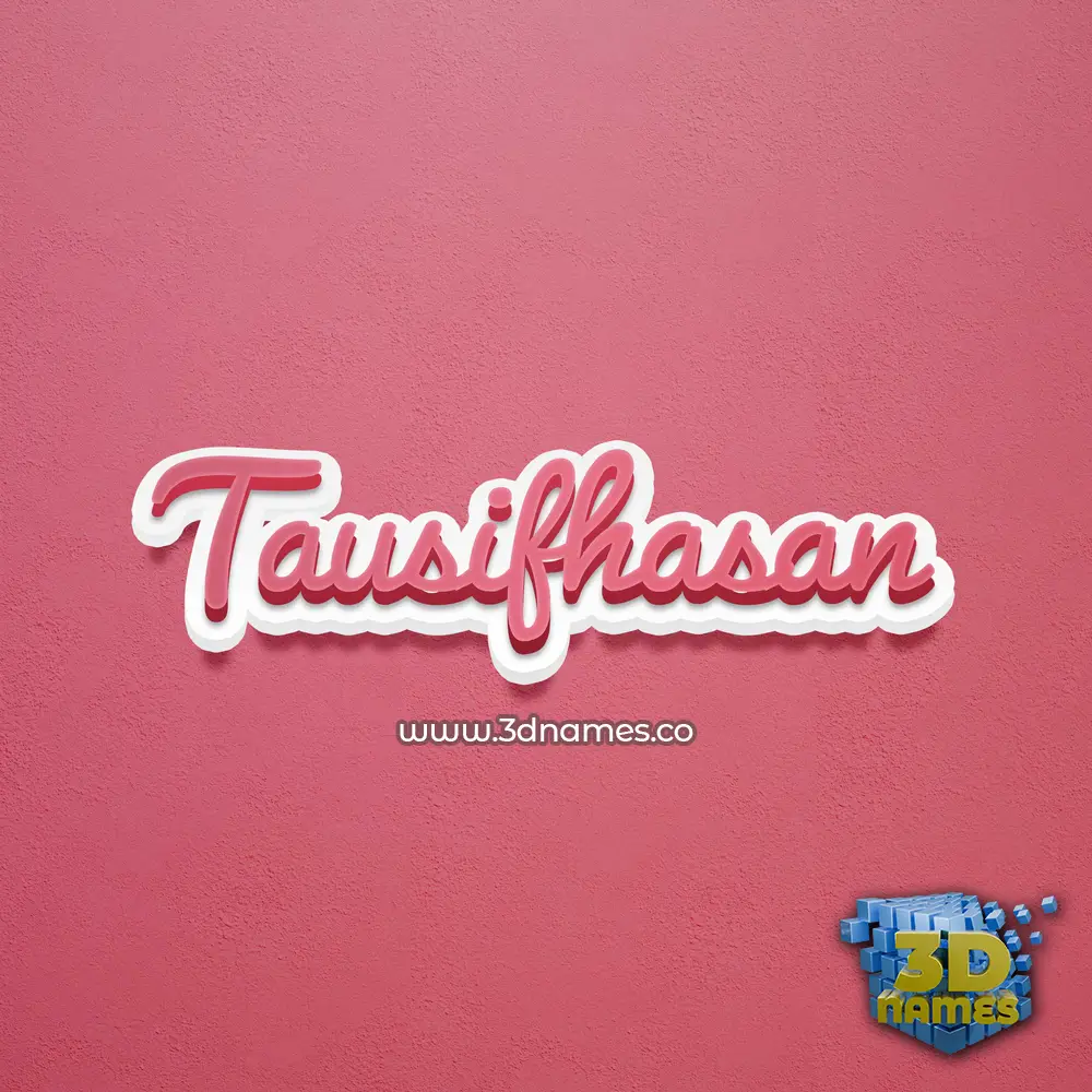 tausifhasan in Red Scribble style - 3D name wallpaper tausifhasan in Red Scribble style - 3D name wallpaper