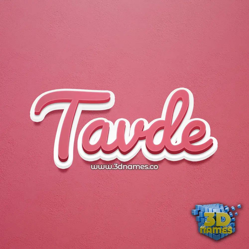 tavde in Red Scribble style - 3D name wallpaper tavde in Red Scribble style - 3D name wallpaper