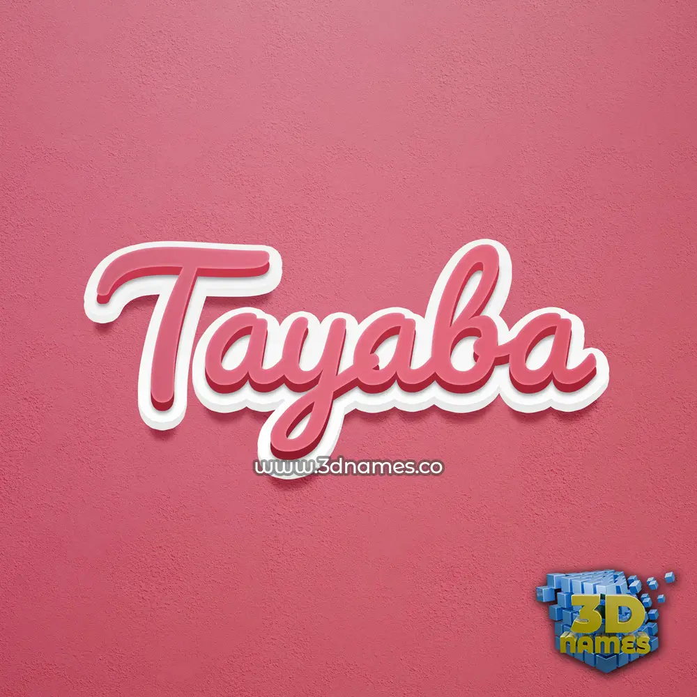 tayaba in Red Scribble style - 3D name wallpaper