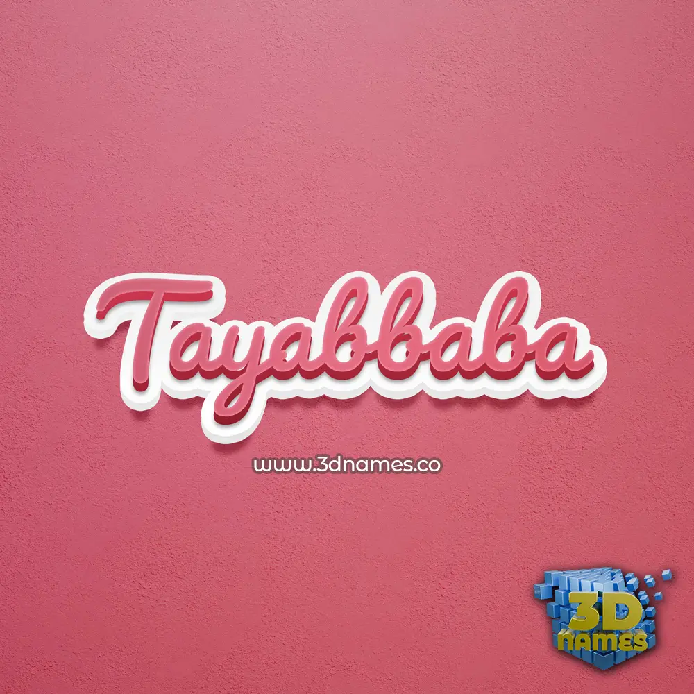 tayabbaba in Red Scribble style - 3D name wallpaper tayabbaba in Red Scribble style - 3D name wallpaper
