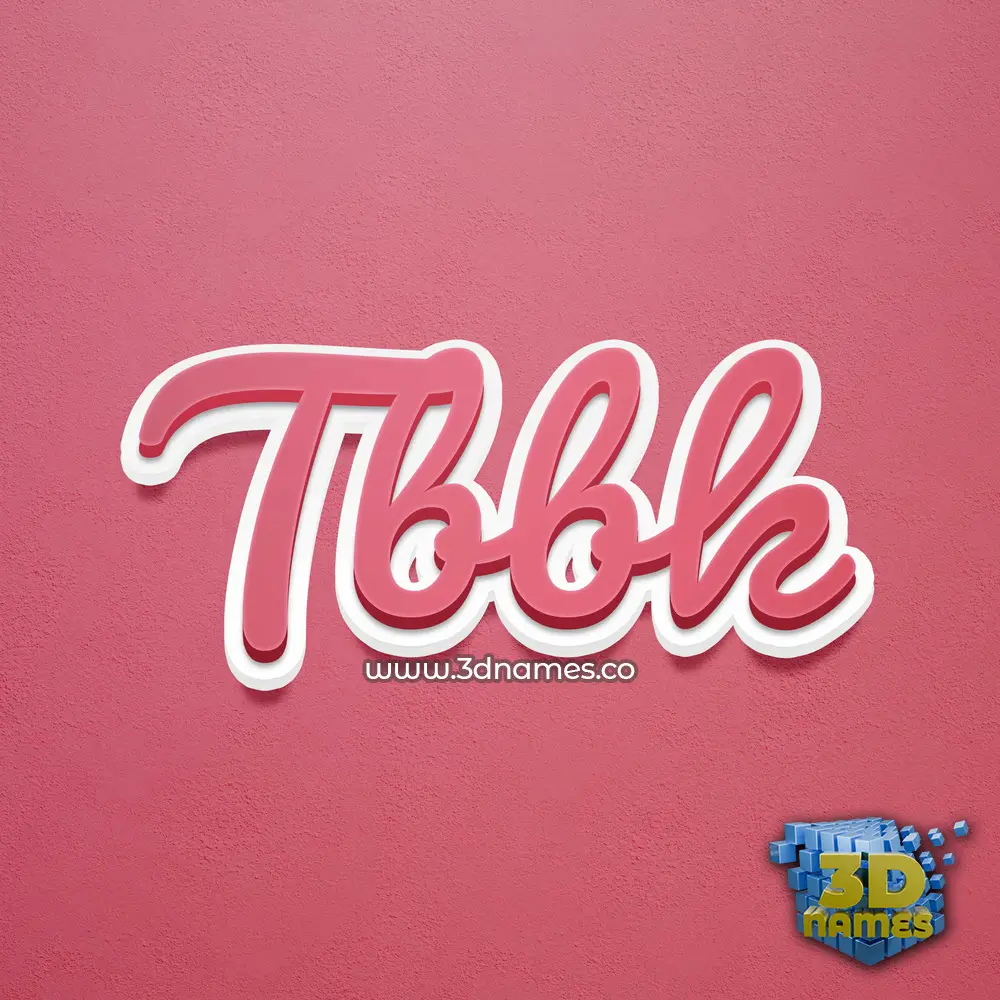 tbbk in Red Scribble style - 3D name wallpaper tbbk in Red Scribble style - 3D name wallpaper