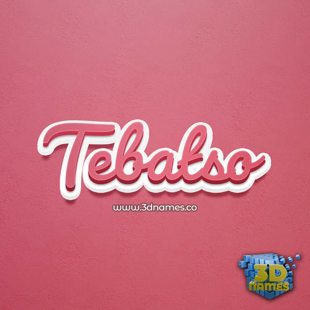 tebatso in Red Scribble style - 3D name wallpaper tebatso in Red Scribble style - 3D name wallpaper