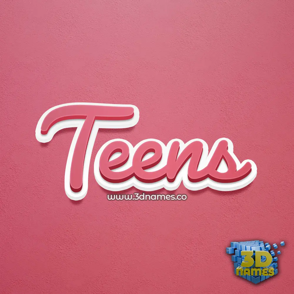 teens in Red Scribble style - 3D name wallpaper teens in Red Scribble style - 3D name wallpaper