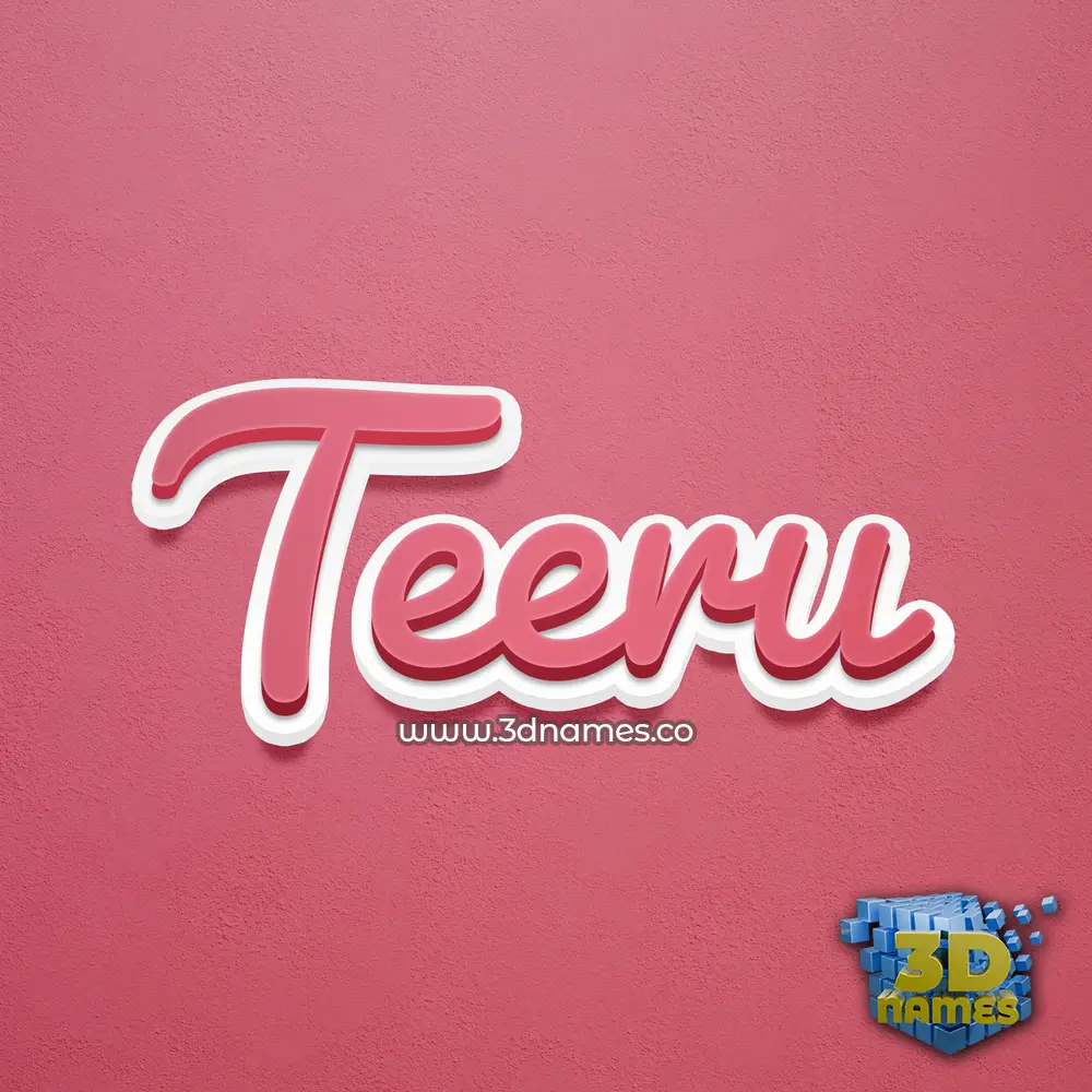 teeru in Red Scribble style - 3D name wallpaper teeru in Red Scribble style - 3D name wallpaper
