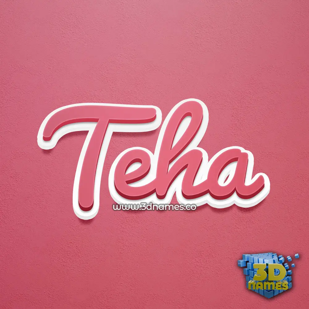 teha in Red Scribble style - 3D name wallpaper teha in Red Scribble style - 3D name wallpaper