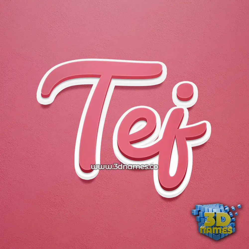tej in Red Scribble style - 3D name wallpaper