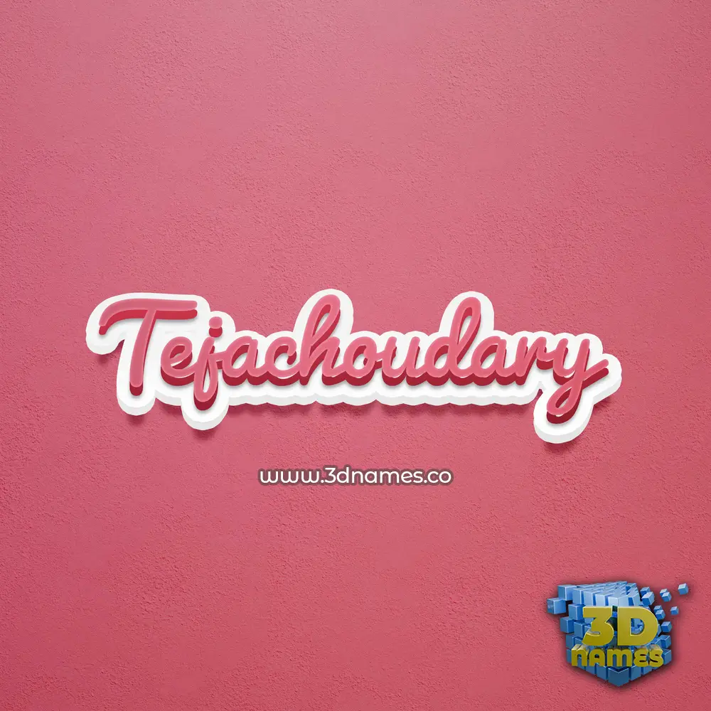 tejachoudary in Red Scribble style - 3D name wallpaper tejachoudary in Red Scribble style - 3D name wallpaper