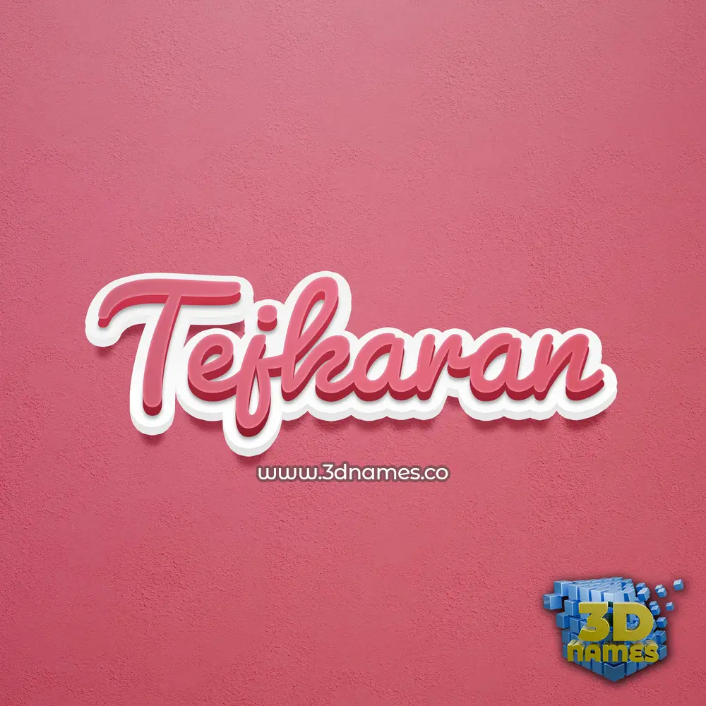 tejkaran in Red Scribble style - 3D name wallpaper