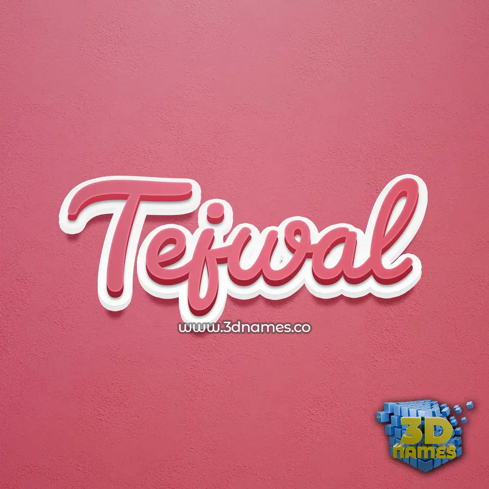 tejwal in Red Scribble style - 3D name wallpaper