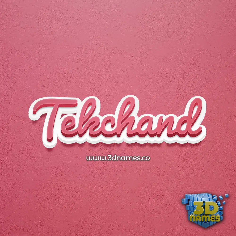 tekchand in Red Scribble style - 3D name wallpaper