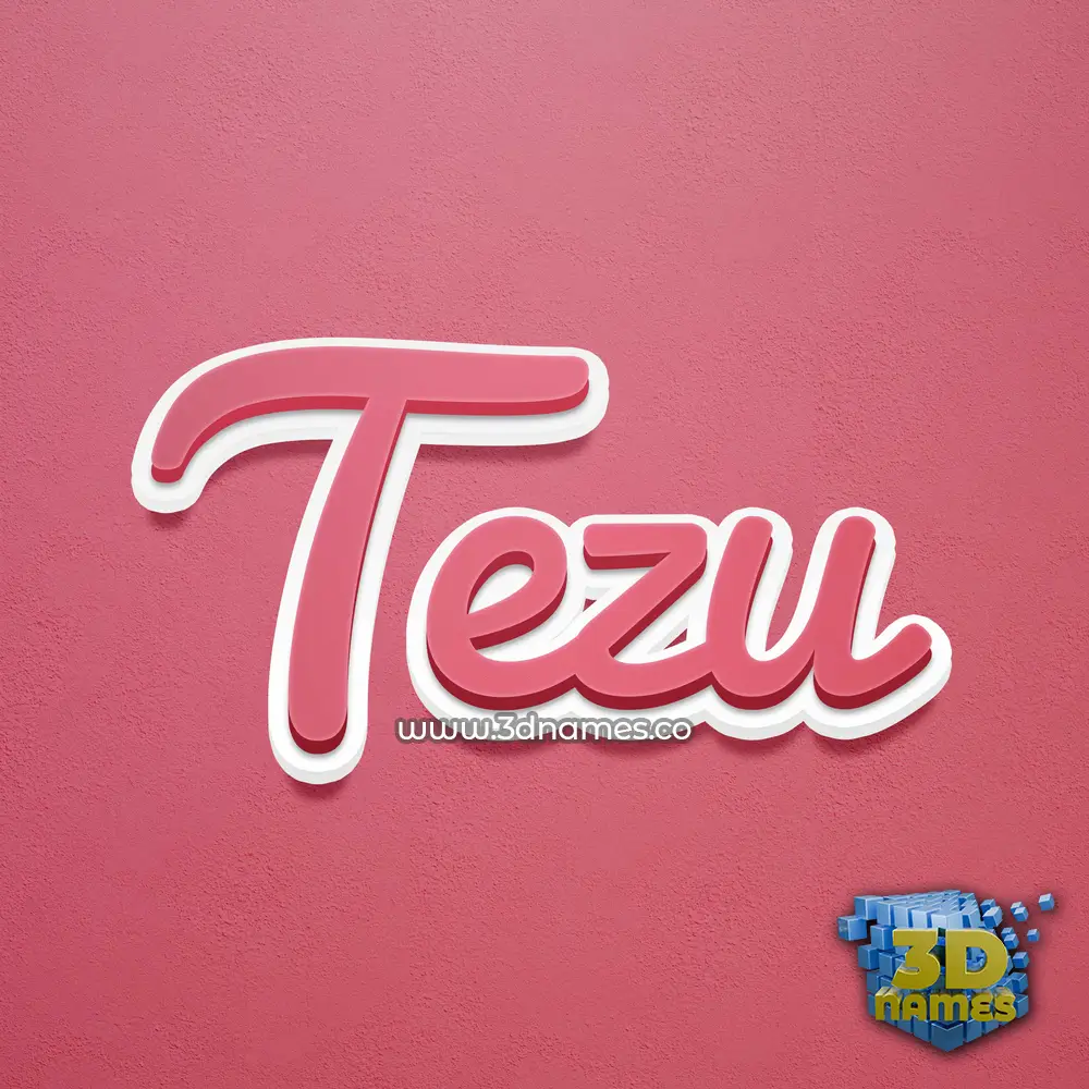 tezu in Red Scribble style - 3D name wallpaper tezu in Red Scribble style - 3D name wallpaper