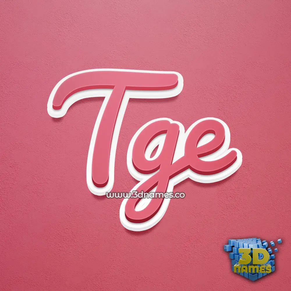 tge in Red Scribble style - 3D name wallpaper tge in Red Scribble style - 3D name wallpaper