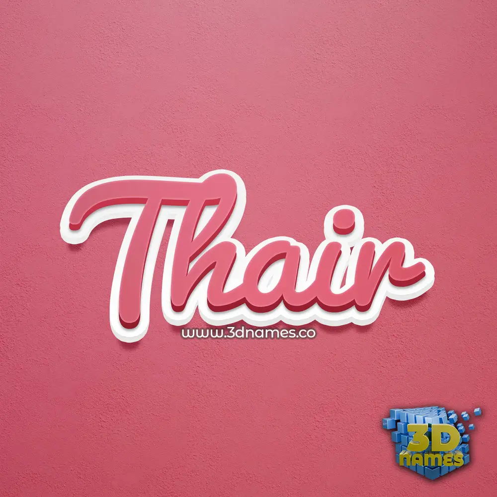 thair in Red Scribble style - 3D name wallpaper thair in Red Scribble style - 3D name wallpaper