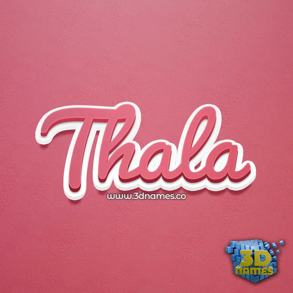 thala in Red Scribble style - 3D name wallpaper thala in Red Scribble style - 3D name wallpaper