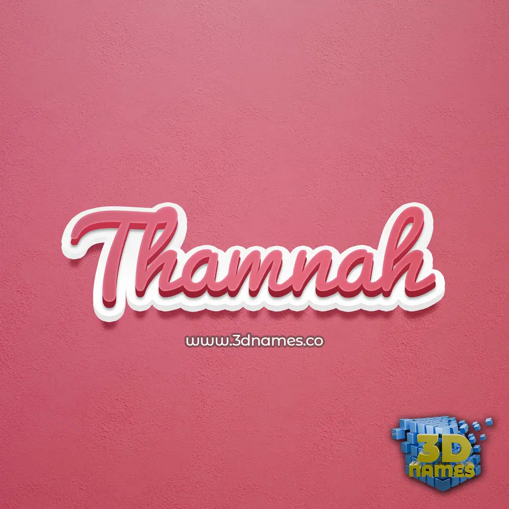 thamnah in Red Scribble style - 3D name wallpaper