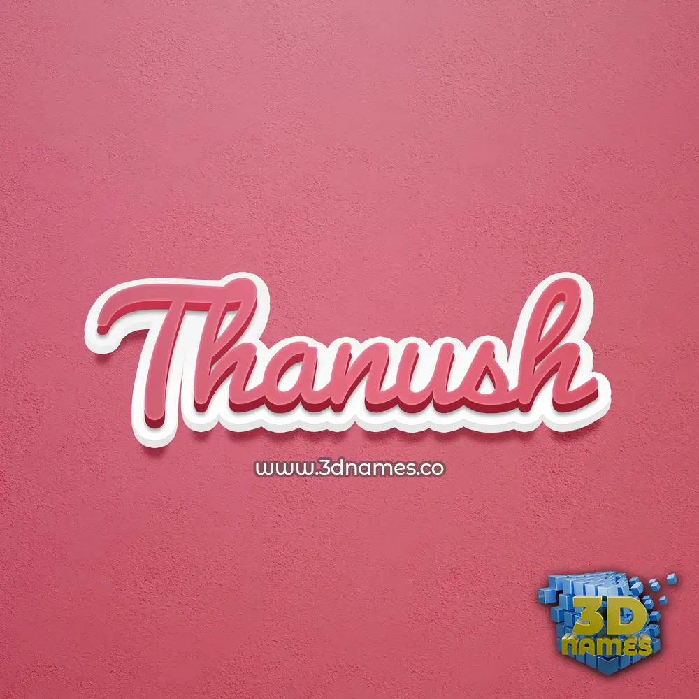 thanush in Red Scribble style - 3D name wallpaper thanush in Red Scribble style - 3D name wallpaper