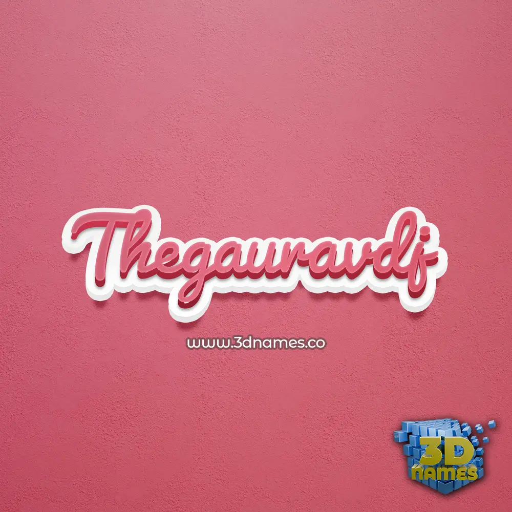 thegauravdj in Red Scribble style - 3D name wallpaper thegauravdj in Red Scribble style - 3D name wallpaper