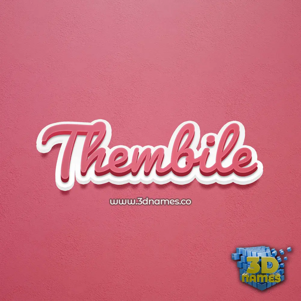 thembile in Red Scribble style - 3D name wallpaper thembile in Red Scribble style - 3D name wallpaper