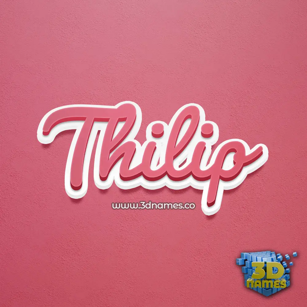 thilip in Red Scribble style - 3D name wallpaper thilip in Red Scribble style - 3D name wallpaper
