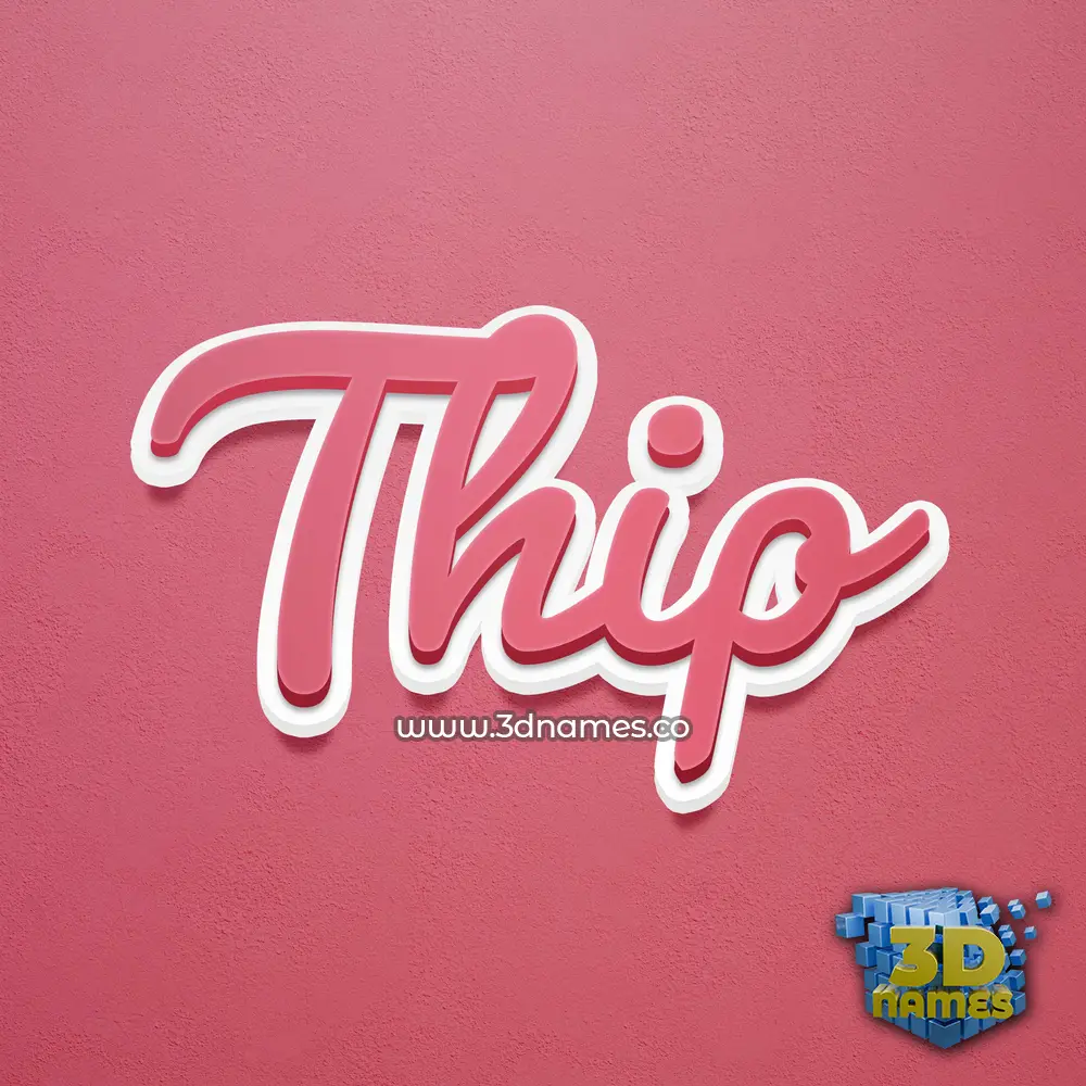 thip in Red Scribble style - 3D name wallpaper thip in Red Scribble style - 3D name wallpaper