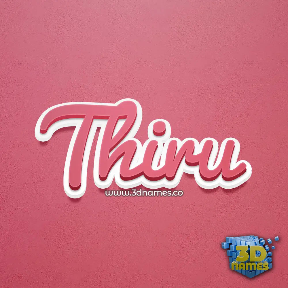 thiru in Red Scribble style - 3D name wallpaper