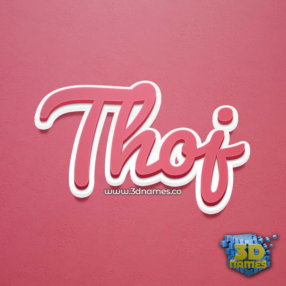 thoj in Red Scribble style - 3D name wallpaper thoj in Red Scribble style - 3D name wallpaper