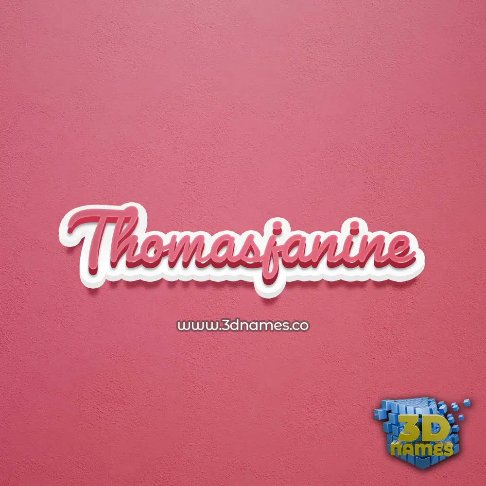 thomasjanine in Red Scribble style - 3D name wallpaper