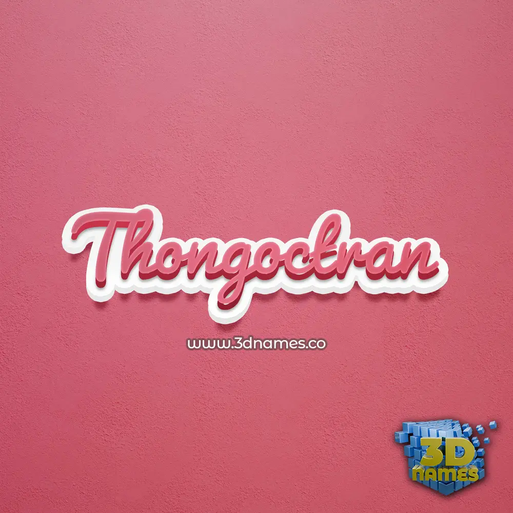thongoctran in Red Scribble style - 3D name wallpaper thongoctran in Red Scribble style - 3D name wallpaper